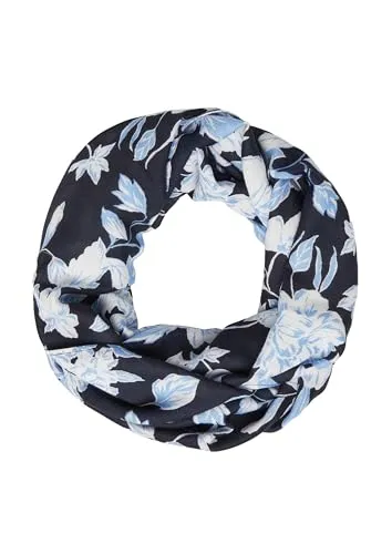 s.Oliver Gemusterter Loop-Schal aus Viskose in blau von s.Oliver