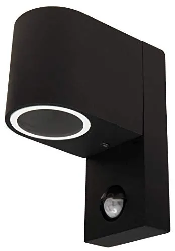 McShine - Wandleuchte | Oval-A | anthrazit, IP44, 1x GU10, Bewegungsmelder