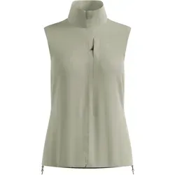 Odlo Zeroweight Warm shadow (10876) M - Laufweste für Damen aus winddichtem, recyceltem Softshell-Gewebe, bietet Atmungsaktivität und Komfort mit reflektierenden Details für optimale Sichtbarkeit beim Laufen.