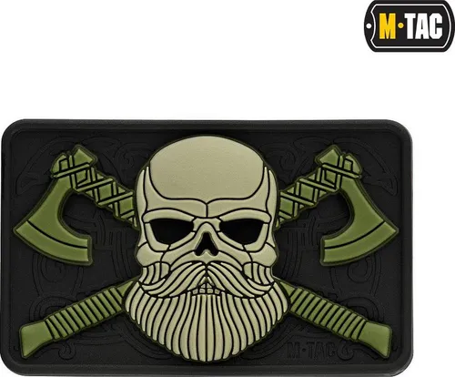 M-Tac Bearded Skull 3D PVC Black/Olive