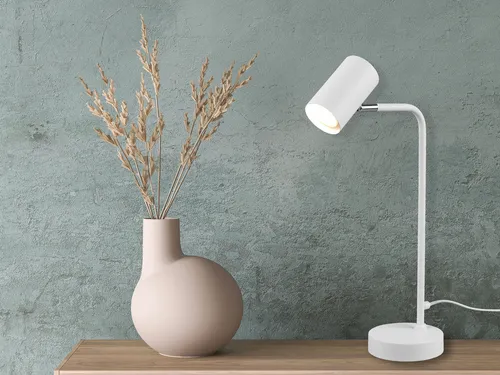 Trio Leuchten Tischleuchte Marley - Moderne Tischleuchte in Weiß, aus Metall, 12x45 cm, mit praktischem Schalter – ideal für stilvolle Innenbeleuchtung.