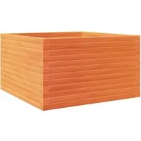 vidaXL Pflanzkübel Wachsbraun 80x80x46 cm aus Massivholz Kiefer
