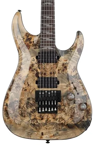 Schecter 2454 Omen Elite 6 FR Gitarre, Griffbrett aus Palisander, Floyd Rose, Anthrazit