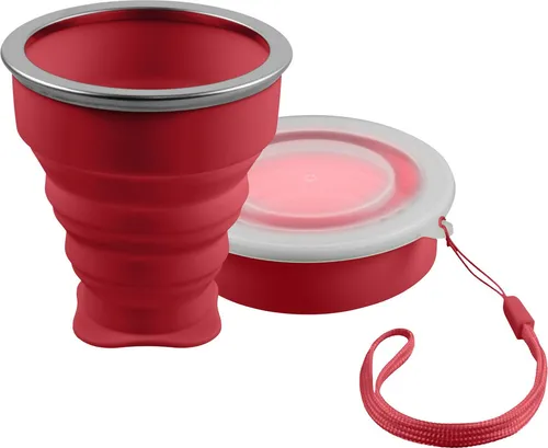 SHIBBY Becher Faltbarer Silikon-Becher - Reisetasse Camping Trinkbecher – 210ml