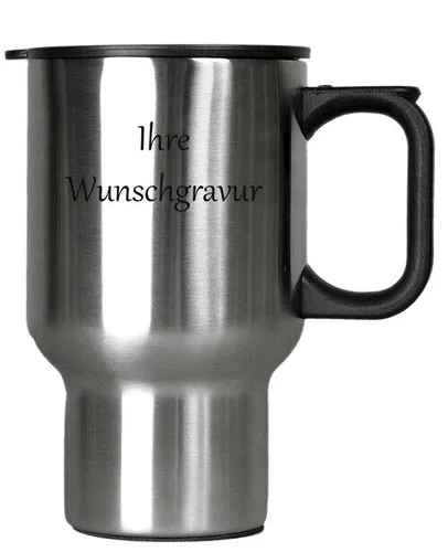 BasicNature Edelstahl Thermobecher 'Auto' - 0,45 L, mit Ihrer Wunschgravur