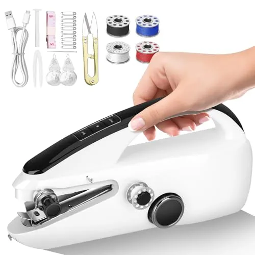 Tragbare Mini-Nähmaschine für Anfänger – handliche und leistungsstarke Nähmaschine für Reparaturen