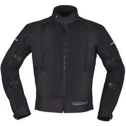 Modeka Veo Air Herren Motorradjacke L - Sommer Textil Mesh schwarz - Motorradjacke in Größe L, atmungsaktiv und belüftet mit herausnehmbaren Protektoren für optimalen Schutz und Komfort bei sommerlichen Fahrten.