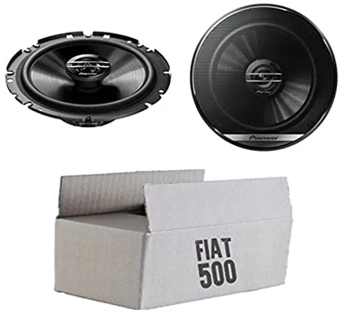 Pioneer TS-G1720F Lautsprecher Boxen - 16,5cm 2-Wege Koaxiallautsprecher - Auto Koaxial-Lautsprecher für Fiat 500 (ab 2007), inklusive Einbauzubehör für einfachen Einbau im Heck.