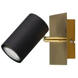 Trio Leuchten Strahler Marley, Schwarz, Gold, Metall, 12x15x12 cm, Lampen & Leuchten, Innenbeleuchtung, Spots & Strahler, Deckenspots