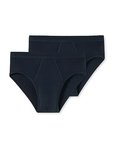 Schiesser Herren 2 Pack Sportslip Essential Feinripp Unterwäsche - Herren-Slips in hochwertiger Feinripp-Qualität, mit komfortablem Softbund und Eingriff, besonders strapazierfähig und langlebig.