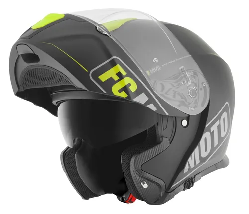 FC-Moto Novo Straight Klapphelm, schwarz-gelb, Größe M in gelb von FC-Moto