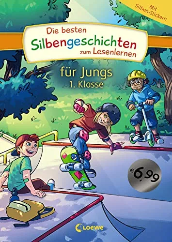 Silbengeschichten für Jungs: Erstlesebuch 1. Klasse - Entdecken Sie spannende Silbengeschichten für Jungs ab 6 Jahren. Dieses Buch fördert das Lesenlernen mit farbiger Silbentrennung und macht das Lesen zum Abenteuer!
