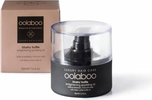 OOLABOO Blushy Truffle Enlightening Sparkling Oil 50 ml - Haaröl mit High Gloss Effekt, ideal für gefärbtes Haar und schützt mit UV-Filter.