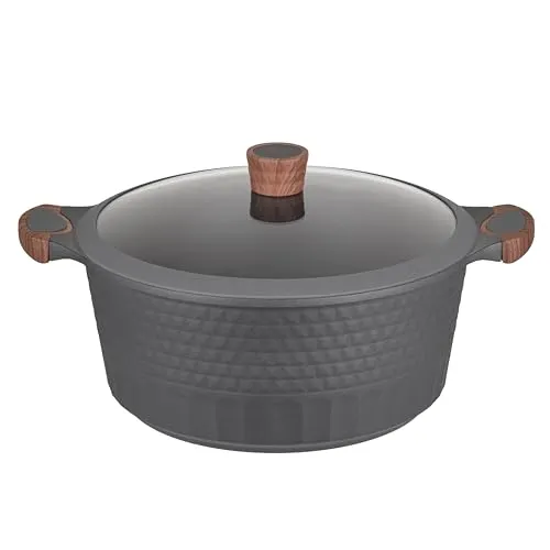 RESTO Kochtopf Schmortopf 9,7L mit Deckel 32cm, H=14,5cm | Antihaftbeschichtung | im Geschenkkarton | Für alle Herdarten, auch Induktion | PFOA frei