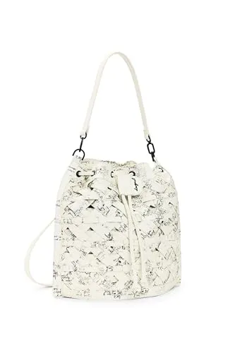 Desigual Indio Harlan Rucksack Handtasche Beige Crude in weiß von Desigual
