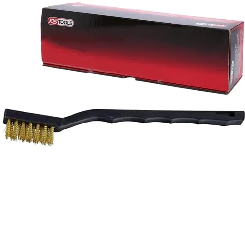 KS TOOLS Messingdraht Zündkerzen-Drahtbürste-2-reihig, 170mm