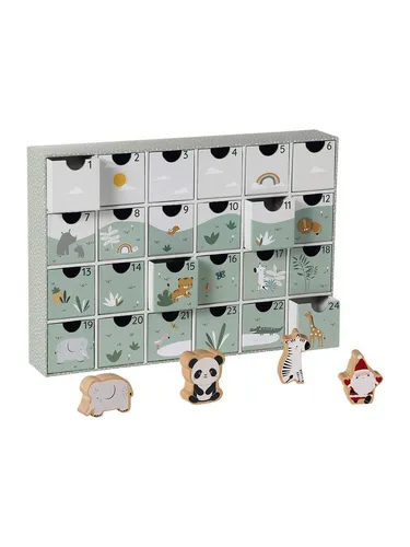 vertbaudet Adventskalender Kinder mit Spielzeug aus Holz - Adventskalender mit 24 FSC®-zertifizierten Holzspielfiguren, die das Warten auf Weihnachten versüßen und kreative Spielwelten fördern. Ideal für Kinder ab 12 Monaten!
