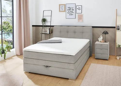 Jockenhöfer Gruppe Boxspringbett Amelie, mit Bettkasten und Topper, erhältlich in 120 & 140cm Breite