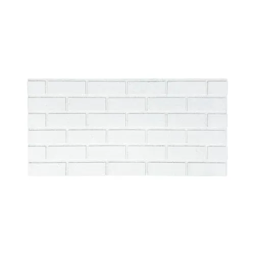 IZODEKOR Styropor Wandverkleidung Ziegeloptik Weiß 50x100x2 cm | Überstreichbar Wandpaneele Ziegeloptik aus EPS für DIY-Projekte | Wasserfest | T-1900