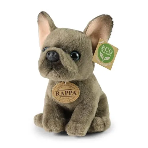 Teddys Rothenburg Kuscheltier Französische Bulldogge 18 cm sitzend grau Plüschtier Stoffhund