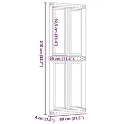 vidaXL Scheunentür Corona Honigbraun 80 x 210 cm aus massivem Kiefernholz - Moderne Schiebetür aus robustem Kiefernholz, ideal für platzsparende Raumlösungen. Mit elegantem Design und sanftem Gleitsystem überzeugt sie in jedem Innenraum. Perfekt für Schlafzimmer oder Küchen.