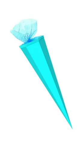 Livepac Office Schultüte Bastel Schultüte / Länge: 85cm / eckig / Farbe: hellblau