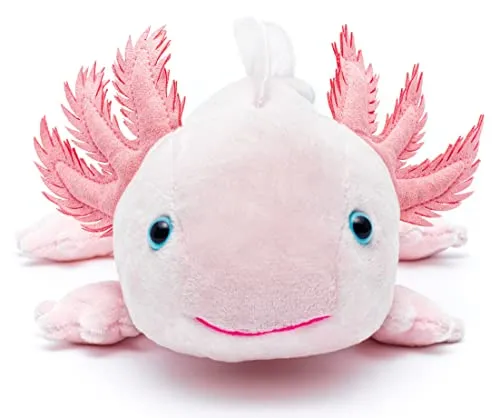 Uni-Toys Kuscheltier Axolotl - 32 cm Plüsch - Kuscheltiere: Lebensechter, flauschig weicher Axolotl aus 100% recyceltem Füllmaterial, ideal zum Spielen, Sammeln oder Verschenken!