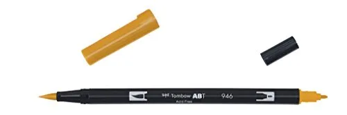 Tombow ABT-946 Fasermaler Dual Brush Pen mit zwei Spitzen, gold ochre