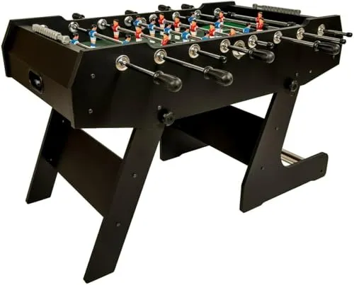 Pegasi Fußballtisch Royal - Kickertisch Klappbar - Fussballtisch - Indoor Tischkicker- Fußball Tischspiel - Fussballtisch Erwachsene - Faltbar - Foosball Table - Schwarz