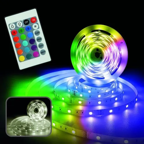 MegaLight Smart LED-Stripe Tuya 3m RGBW CCT - Dimmbarer 3m LED-Stripe mit RGBW-Farben, kompatibel mit Amazon Alexa und Google Home. Ideal für kreative Beleuchtungslösungen in jedem Raum.