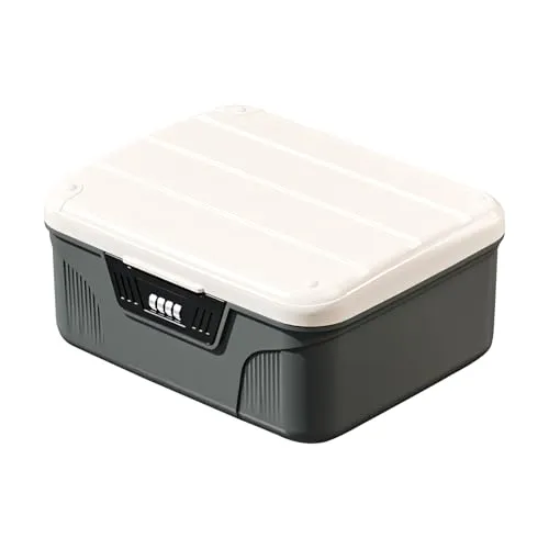 BORDEAG Medikamenten Aufbewahrung, Medizinbox Avec Serrure À Combinaison, Hausapotheke Box, Abschliessbare Medikamentenbox, Medikamentenkoffer Für Medikamente, Gadgets, Kosmetische (26x22.5x12 cm)