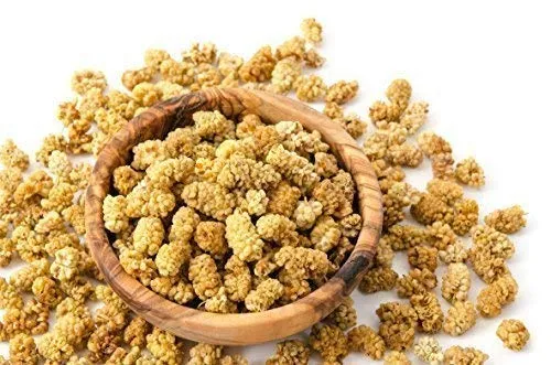 Weiße Maulbeeren | getrocknet | ungeschwefelt | knusprig | süß | Snack | Beeren | 250 g