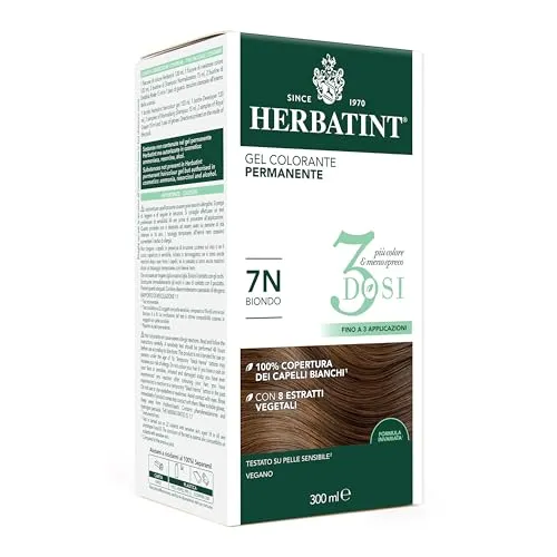 Produktbild Herbatint Dauerhaftes Farbgel 3 Dosen - 7N Blond 300ml