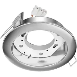 ledscom.de Deckeneinbauleuchte ZOBE II, edelstahl matt, rund, 107mm Ø, 1x GX53 max. 25W