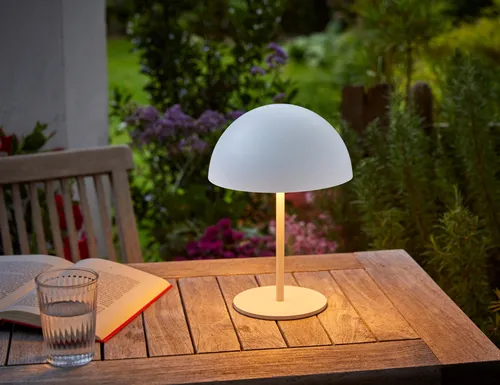 Northpoint LED Metall Akku Tischlampe in Pilzform 28cm hoch in weiß von Northpoint