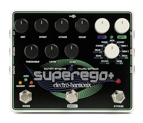Electro Harmonix Superego Plus - Gitarren-Kompressor - Gitarren-Kompressor made in USA, bietet innovative Polyfonie und kreative Klanggestaltung für Musiker.