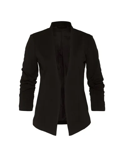 Vila Damen VIHER New 3/4 Blazer -NOOS 14039434, Schwarz, XXL - Damen Blazer, zeitloses Design aus 63% recyceltem Polyester, ideal für den Everyday Business Look und komfortabler Regular Fit für beste Passform.