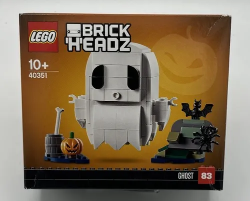 Lego BrickHeadz Geist Ghost Halloween 40351 - Limitierte Auflage - LEGO BrickHeadz Ghost für Halloween, limitierte Auflage mit 136 Teilen, ideal für Sammler und Fans saisonaler Sets.