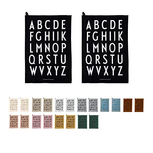 Design Letters Klassisches Geschirrtuch (Schwarz) in schwarz von DESIGN LETTERS