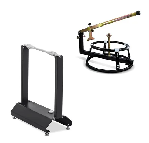 ConStands Reifenmontiergerät + Wuchtbock Set WO-1+WU-1 - Praktisches Set für Motorradreifenwechsel: Mechanisches Reifenmontiergerät mit Wuchtbock. Ideal für Offroad, Reiseenduro und Straßenmotorräder. Kompakt und robust für den professionellen Einsatz.