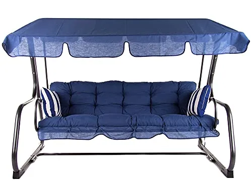 PATIO Hollywoodschaukel Parma mit Liegefunktion 170 cm - Hollywoodschaukel für bis zu 3 Personen, mit komfortabler Liegefunktion und Sonnendach für optimalen Schutz vor Sonne. Ideal für Garten, Balkon oder Terrasse.