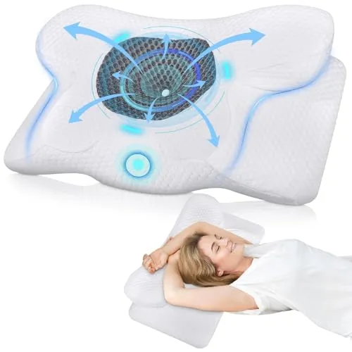 TEGOVE Memory Foam Kissen,Ergonomisches Nackenkissen Kopfkissen,Orthopädisches Kissen,Kopfkissen Nackenschmerzen,Seitenschläferkissen für Seiten,Rücken & Bauchschläfer,60 X 34 X 13CM