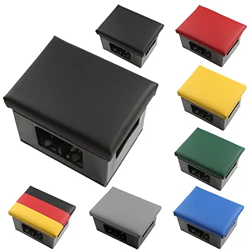 Bierkistensitz – Premium Sitzauflage für Bierkisten (Schwarz) - Stilvolle Hocker, handgefertigte Sitzauflage aus hochwertigem Kunstleder, perfekt für Garten und Partys. Keine Montage nötig, sofort einsatzbereit!