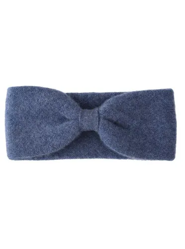 Stirnband ZWILLINGSHERZ Damen, jeansblau - Modisches Damen-Stirnband aus 100% Kaschmir, angenehm weich und ideal für kalte Tage. Verleiht jedem Outfit eine feminine Note und sorgt für stilvolle Wärme.