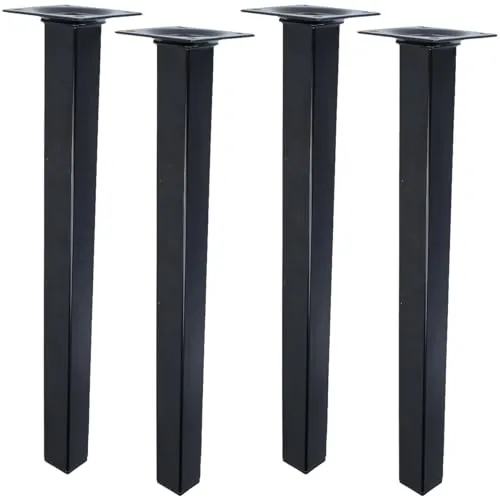 MS Beschläge 400mm Möbelfüße Set - Stilvolle schwarze Möbelbeine - Zubehör für Möbel: Elegantes 4er Set mit 400mm Höhe, ideal für Sofas und Betten. Mit M10-Gewinde für Höhenverstellung und bis zu 15kg Tragkraft pro Fuß.