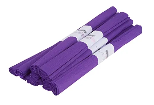 10er-Pack VBS Krepppapier ca. 50x200cm Rollen viele Farben Bastelpapier Papier Krepp Bastelkrepp Lila
