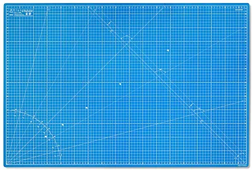 Elan Schneidematte A1 Blau, 5-lagige Schneidematte 60x90 Selbstheilend, Bastelunterlage Schnittfest A1, Cutting Mat 60x90, Schneideunterlage Basteln