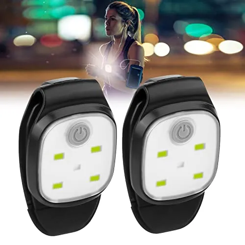 LED Clip Lampe - 2 Stücke Blinklicht Sicherheitslicht für Schulranzen, 5 Modi Stirnlampe Wiederaufladbar USB, Wasserdicht für Kinder, Clip Licht für Jogging Wandern Camping