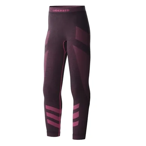 Ladeheid Thermounterwäsche Kinder Funktionsunterwäsche Thermoaktive Lange Unterhose Skiunterwäsche LAGI008 (Schwarz/Rosa, 146-152)