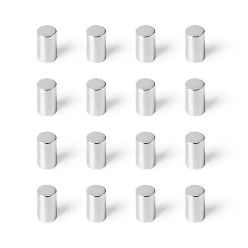 Strong Magnets Neodym Magnet - Rund 6 x 10 mm - 10 Stück - Extra stark, hält bis 1,4 KG - Für Magnettafel, Kühlschrank, Whiteboard, Pinnwand, Büro
